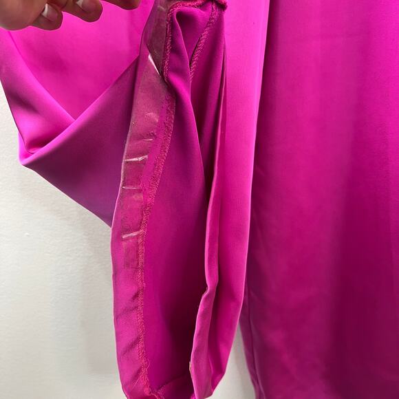 ASOS Pink Dress Pant Pleated High Waisted Wide Leg Casual Formal Business Size 4 - Picture 5 of 8